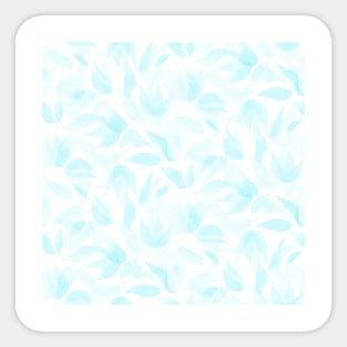 Light Blue Watercolor Petals Sticker